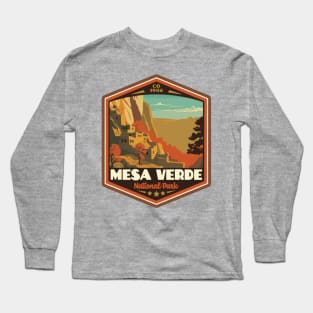 Mesa Verde National Park Vintage WPA Style National Parks Art Long Sleeve T-Shirt